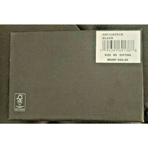 Michael Kors 86F1LGFD1B Men Front Pocket Wallet Black Logo Card Case Key Chain - Picture 3 of 6